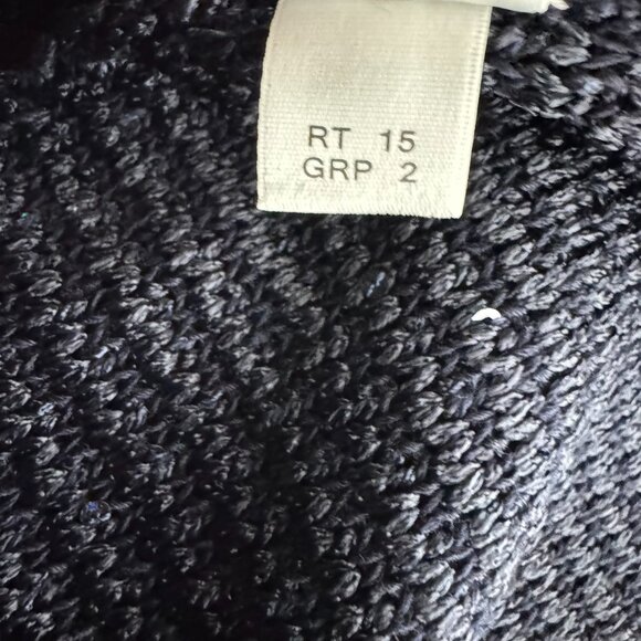 St. John Open Front Cardigan Sweater Womens Small Navy Blue Sequins CJ-2219 - Picture 9 of 9